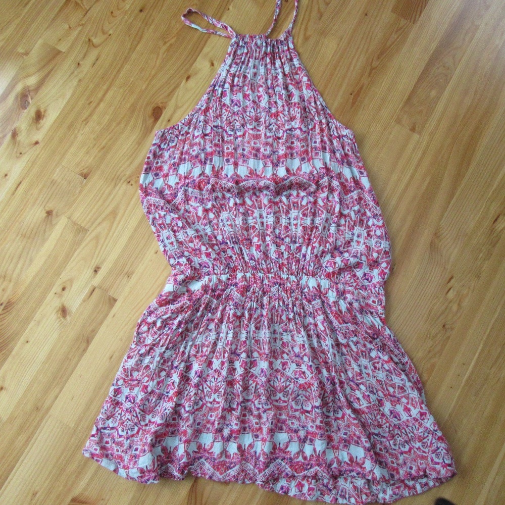 Free People Small Geo Print High Neck Mini Dress